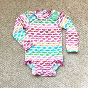 Hatley Fishies One-Piece Rashguard Swimsuit